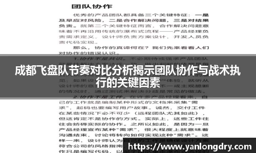 成都飞盘队节奏对比分析揭示团队协作与战术执行的关键因素